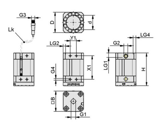 SCHMALZ Magnetic Grippers SGM-S 70 G1/4-IG PNP