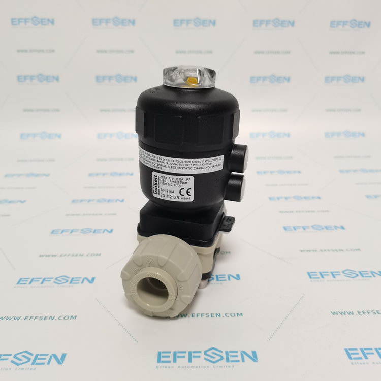 Burkert Type2031 20102129 2/2 way diaphragm valve with pneumatic plastic actuator