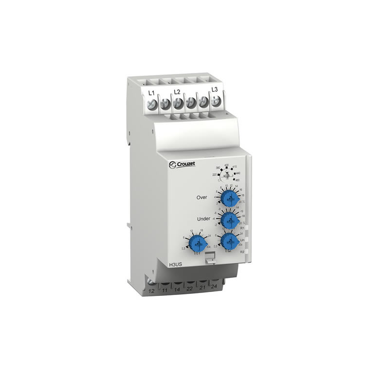 Crouzet Voltage Monitor Relay H3US 3 x 220-480V 84873220