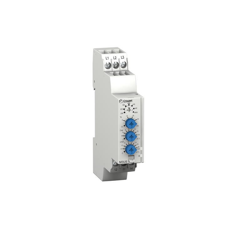 Crouzet 84873222 Voltage Monitor Relay M3US 3 x 208-480V ac