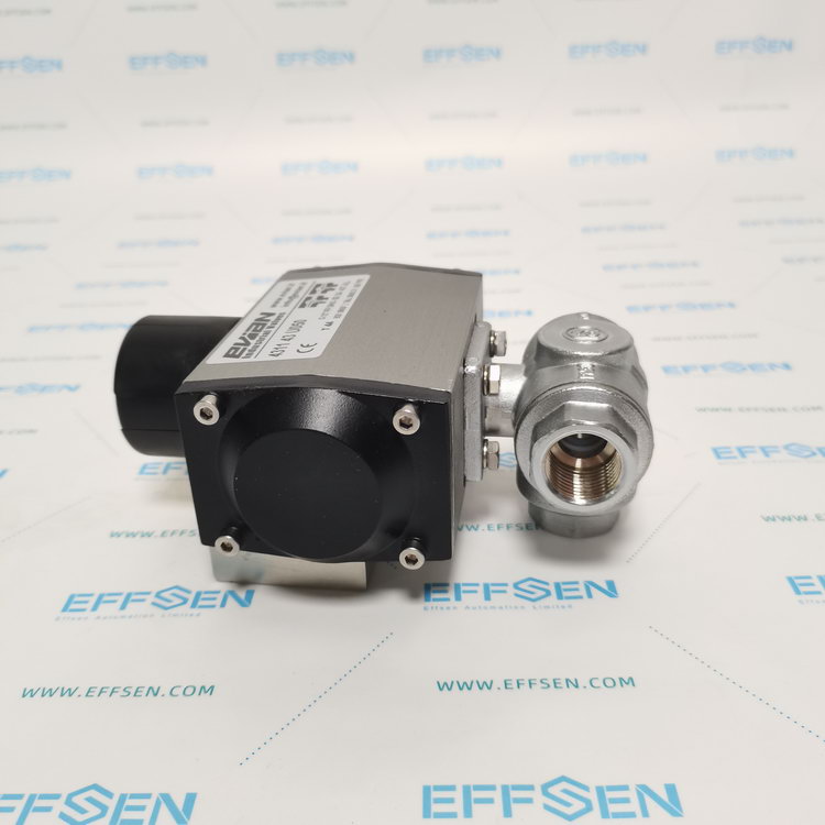 evian Ball Valves with pneumatic actuator 3 Way L/T Threaded 1/4