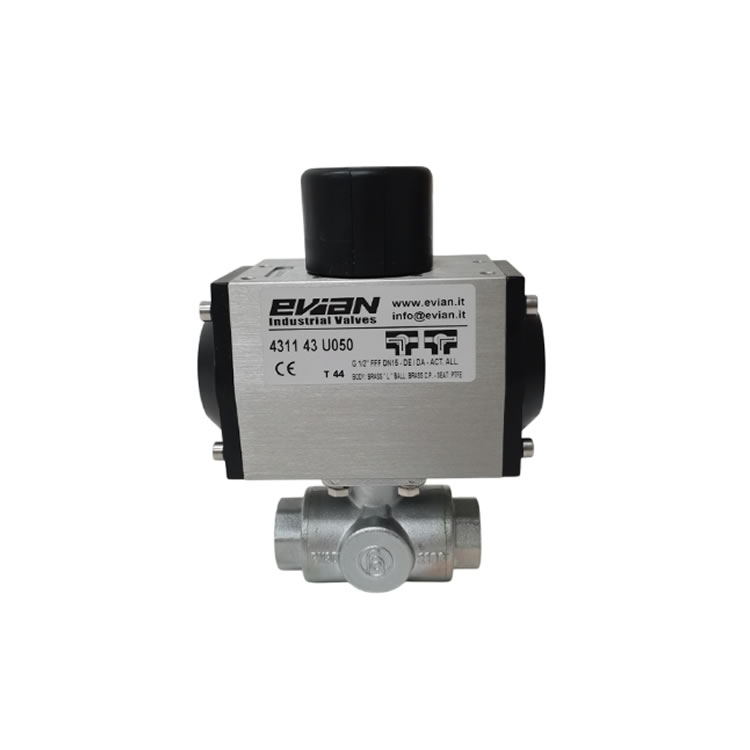 Evian 4311 43 U050  Three-way pneumatic ball valve