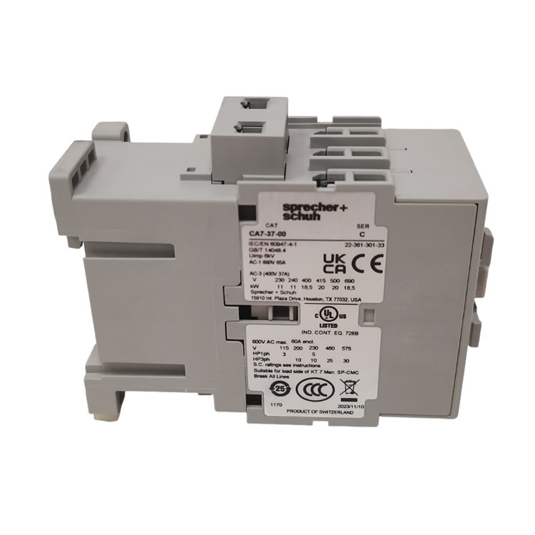 Sprecher+Schuh CA7-37-00-120 Non-Reversing 3-Pole Contactor
