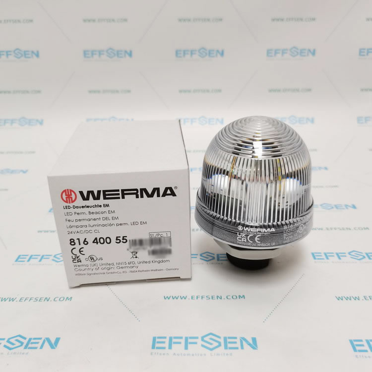 WERMA 816.400.55 White LED Blinking Beacon