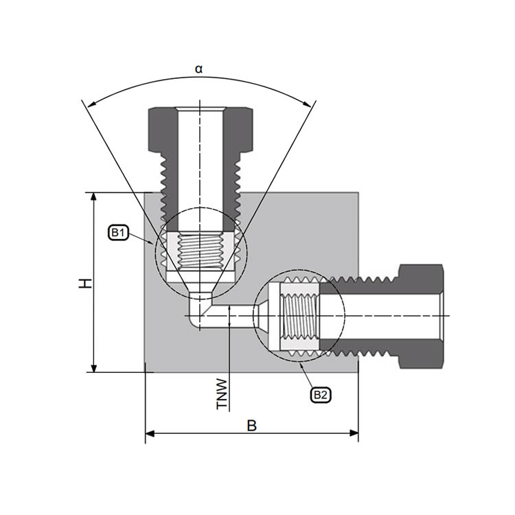 WEH C1-193559 H2-Fitting with elbow piece