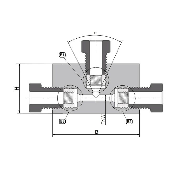 WEH C1-192598 H2-Fitting with t piece