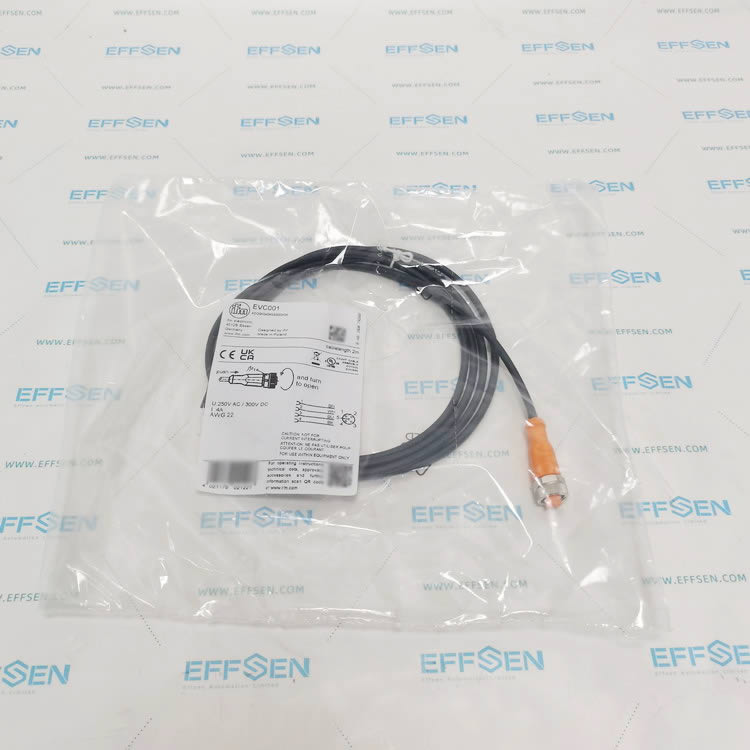 IFM EVC001 2-meter, 4-pole industrial M12 sensor connecting cable